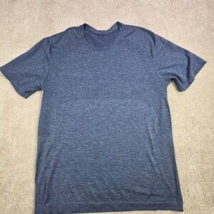 Lululemon Metal Vent Tech Atletic Shirt Men's Medium Blue